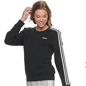 Adidas | 3 Stripe Fleece Crew Neck Sweatshirt